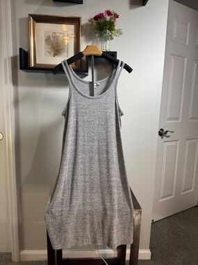 GAP Gray Sleeveless Knit Tank Dress